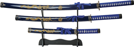 Gold Dragon Samurai Set Blue